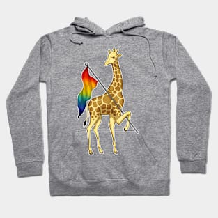 Giraffe Rainbow Flag Hoodie